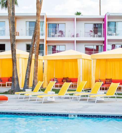 Saguaro Palm Springs Hotel poolside cabanas